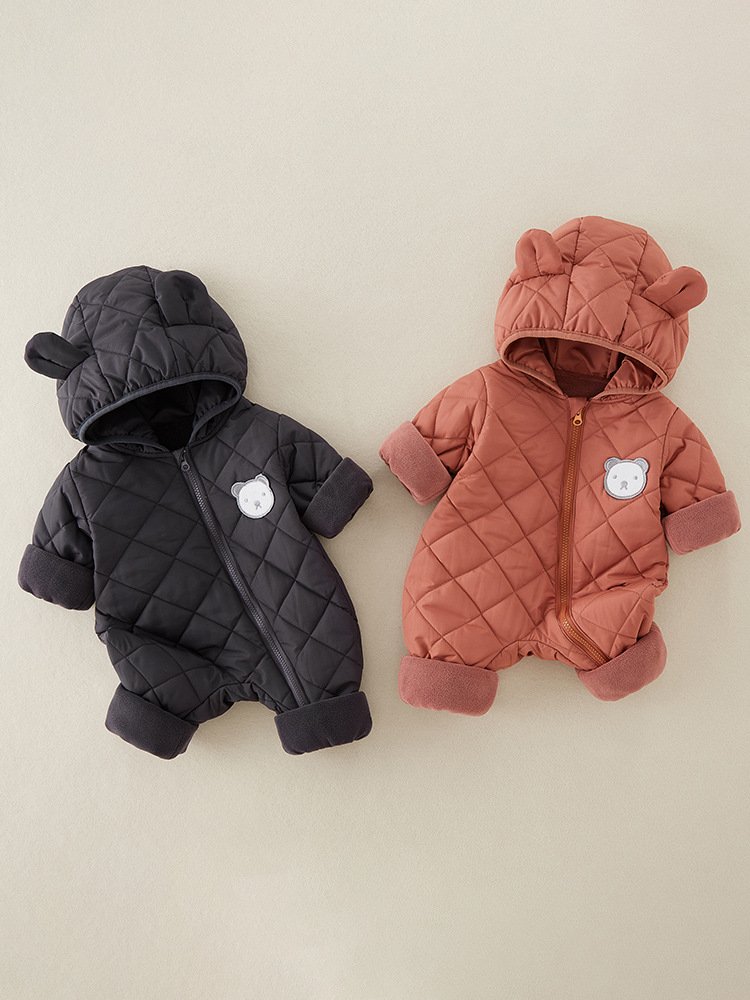 Autumn Winter New Baby Clothes Boys And Girls Baby Cute Bear Cotton Clothes Newborn Jumpsuit Clothes Baby Warm Romper