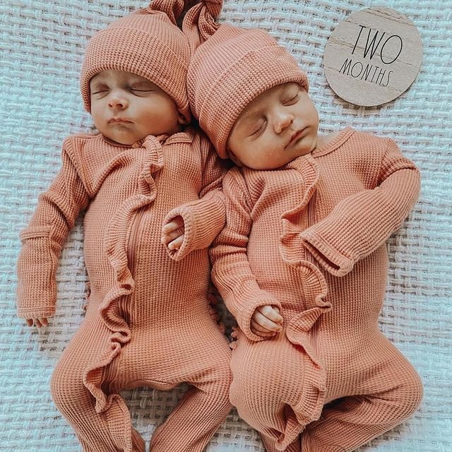 iBaifei Custom Solid Color Organic Cotton Waffle Basic Zip Footie Baby Rompers Wholesale Summer Baby Boy's and Girls' Rompers