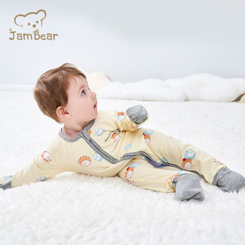 100% Organic cotton baby boys rompers Babies sleepwear sleep suit with zip baby clothes infant onesie Printed newborn Jumpsuit