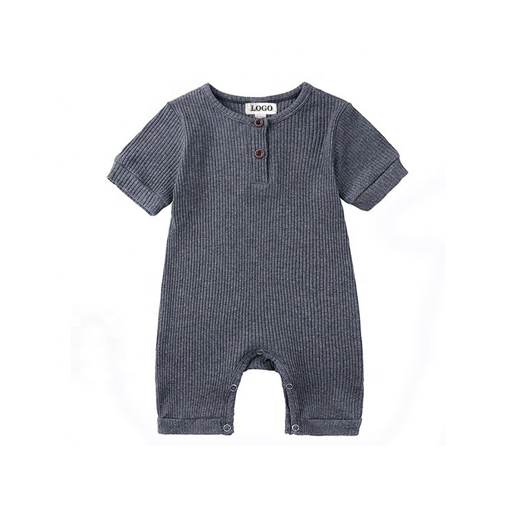 High quality summer jumpsuit for kids sweet short sleeve baby rompers embroidered onesie