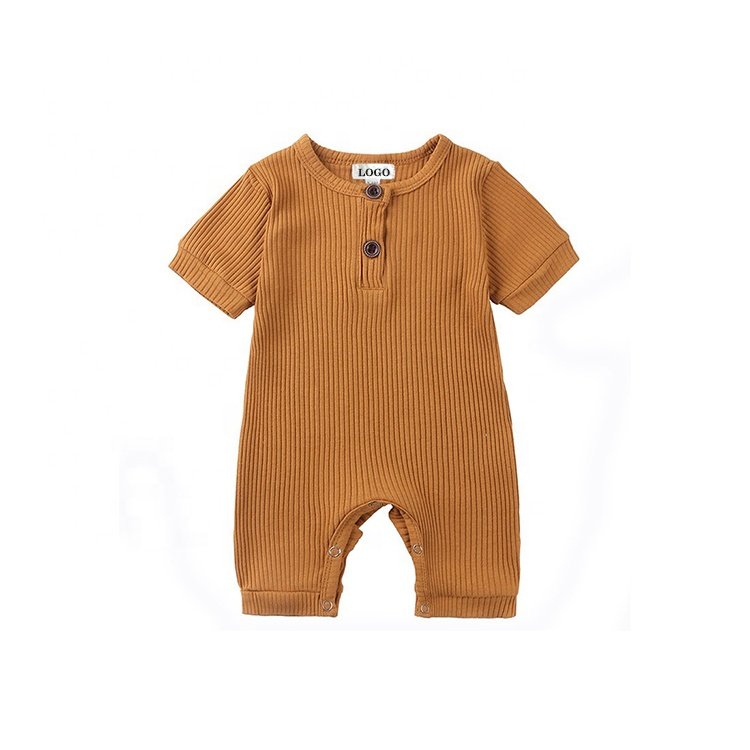 High quality summer jumpsuit for kids sweet short sleeve baby rompers embroidered onesie