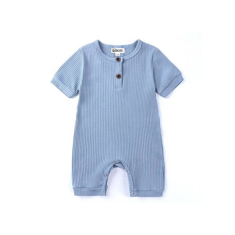 High quality summer jumpsuit for kids sweet short sleeve baby rompers embroidered onesie