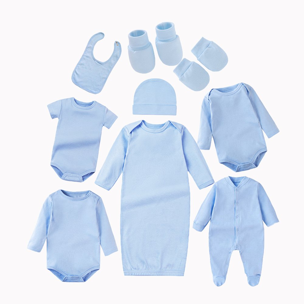 Wholesale Custom Design 100% Cotton Baby Onesie Clothes Sets 6Pcs Newborn Baby Jumpsuits soft Winter Baby Rompers