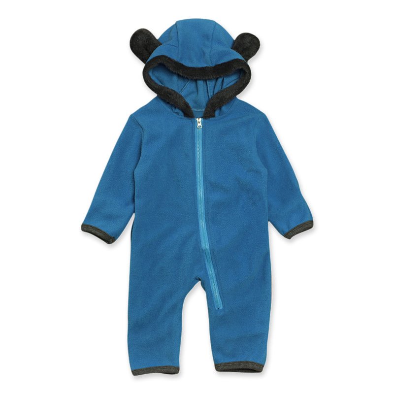 Fleece Baby Bunting Bodysuit Infant One Piece Kids Hooded Romper Outerwear Toddler Jacket