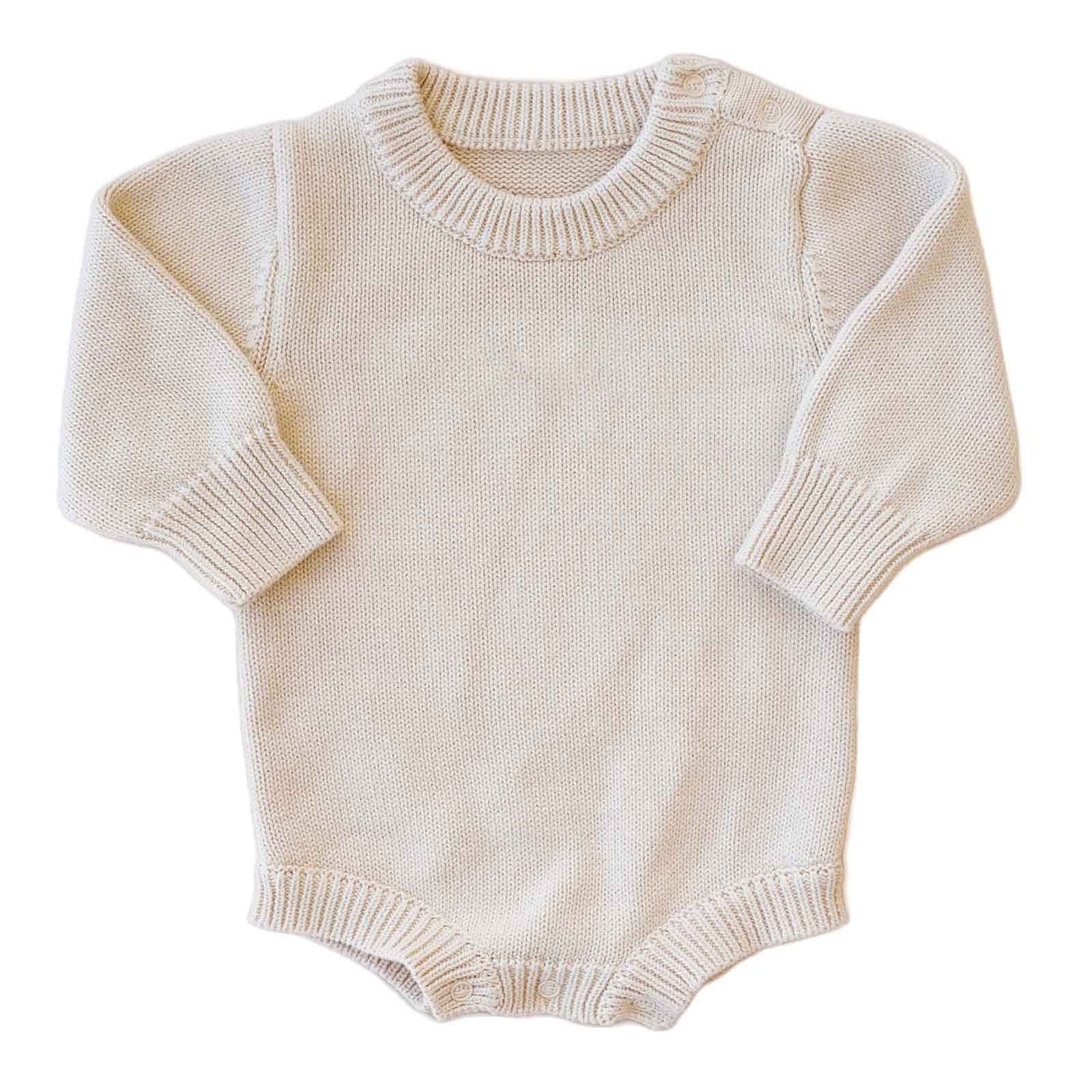 Good Sell 100% Natural Cotton Plain Cute Cotton Baby Romper Baby Clothing sweater