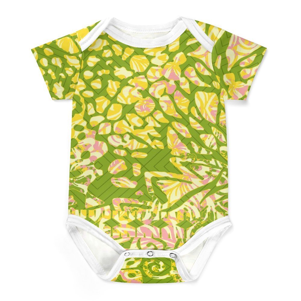 Newborn Baby Onesie Kids Jumpsuit Summer Polynesian Romper 0-24 Months Baby Pajamas Hawaii Flowers Baby Rompers