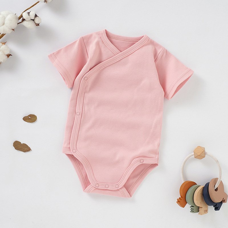 Newborn wear Class a organic cotton monk clothing baby lace-up baby rompers