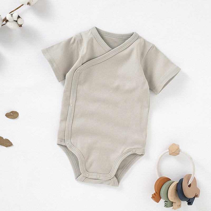 Newborn wear Class a organic cotton monk clothing baby lace-up baby rompers