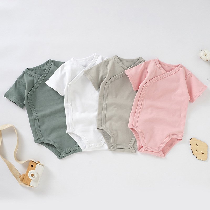 Newborn wear Class a organic cotton monk clothing baby lace-up baby rompers