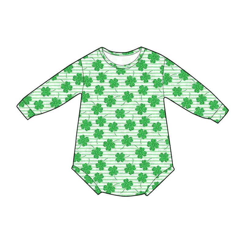 Newborn baby rompers clothing boutique romper baby wholesale milk silk print baby long sleeve rompers