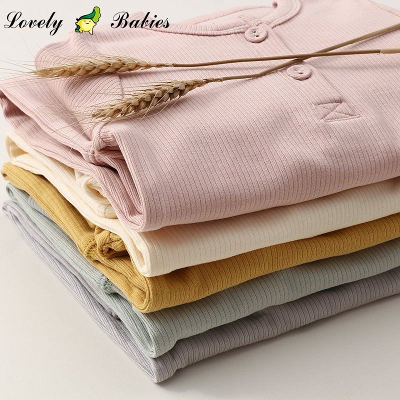 2023 newborn cute 100% cotton new born baby full body romper organic cotton knitted baby romper