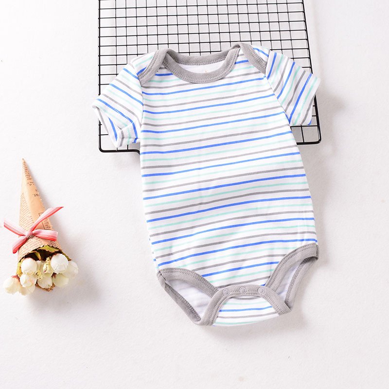 Unisex Cotton Baby Rompers Various Animal Pattern Short Knitted Apparel Summer Clearance Stock Lot Wholesale at Low Price 0-24M