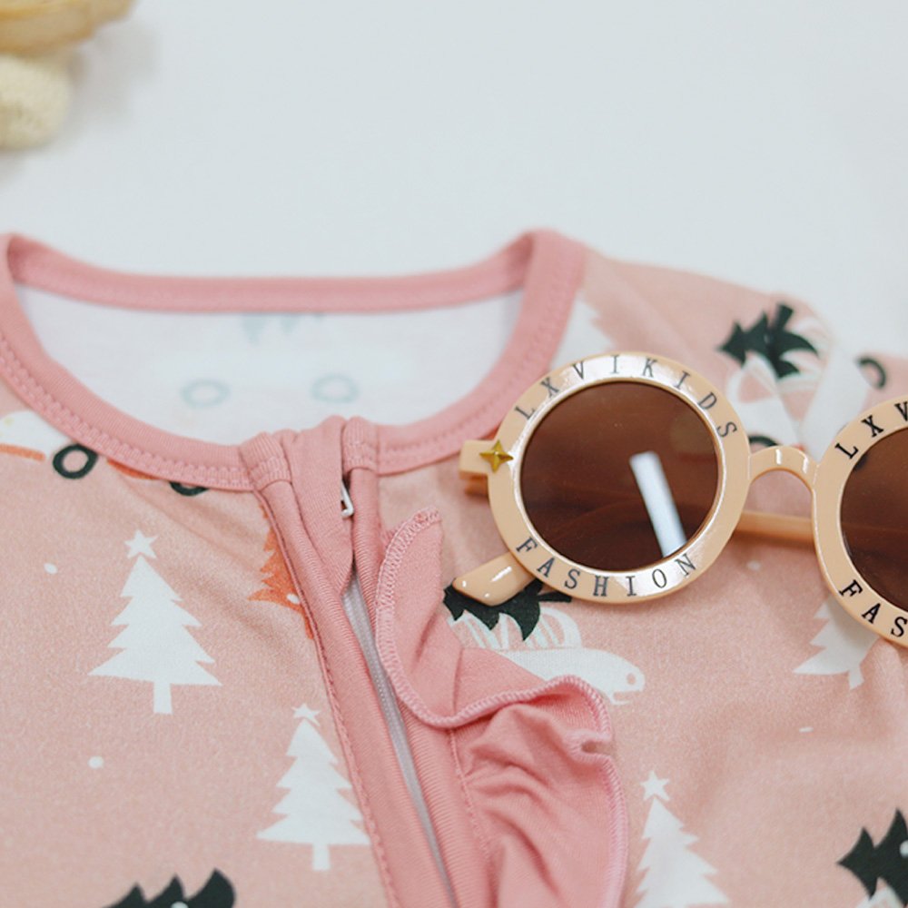 Organic Long Sleeve Baby Zipper Romper Baby Zip Romper Custom Baby Romper
