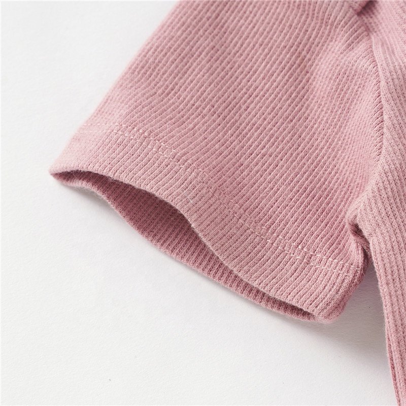 Wholesale Organic Cotton Rib Baby Clothes Romper