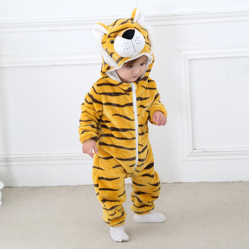 Children's Crawling Clothes Baby Clothes Autumn and Winter Long Sleeve Newborn Cartoon One-piece Clothes animals romper