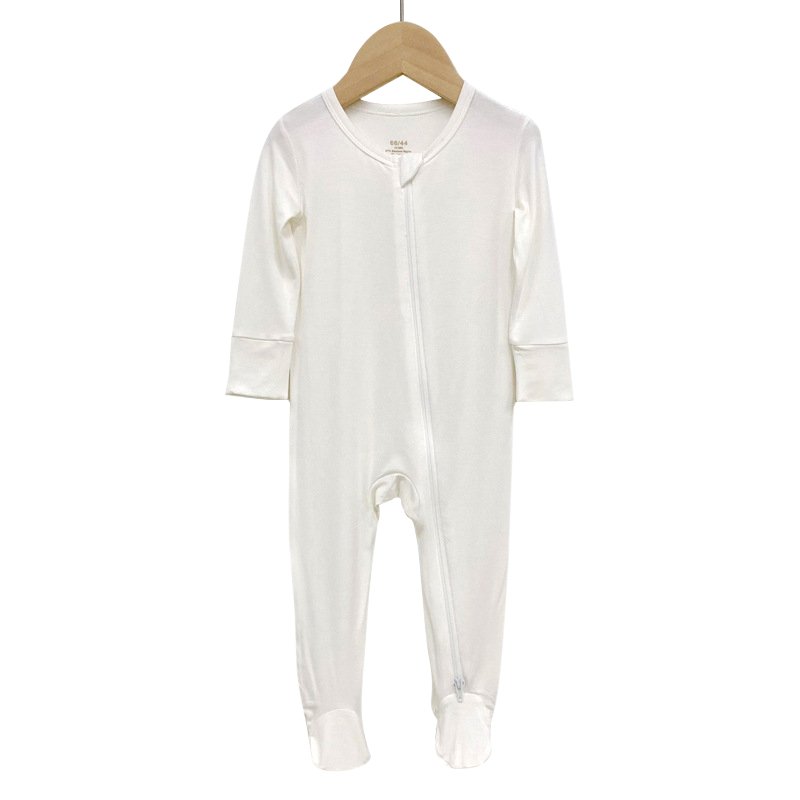 Newborn Bamboo Baby Romper Clothes Baby Cotton Jumpsuit Bodysuit Zippers Footie Pajama Clothes Rompers
