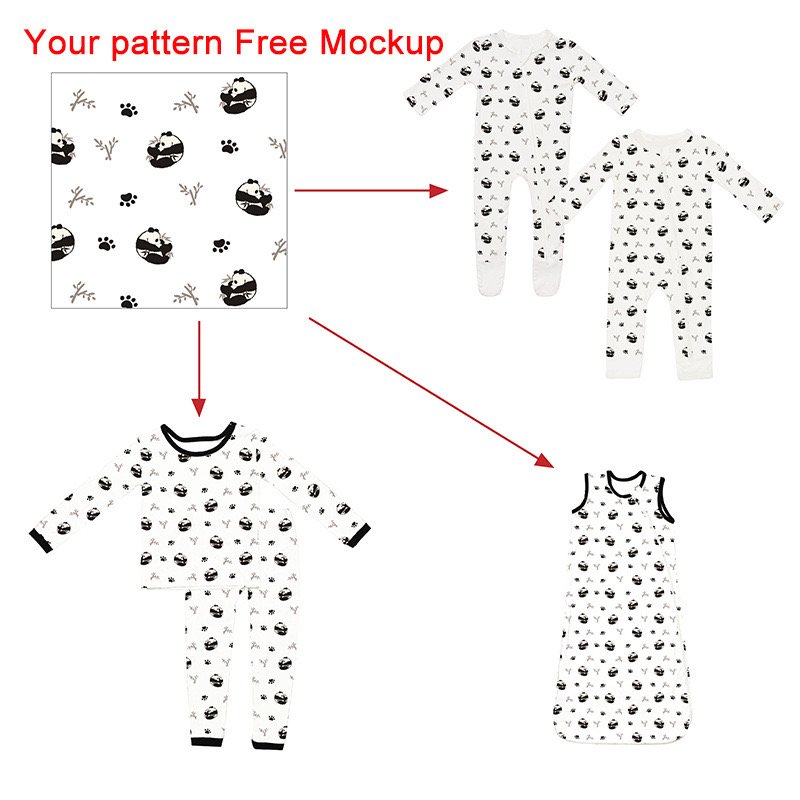 Wholesale bamboo custom print Sleeper cotton baby romper Zipper ribbed baby pajamas christmas baby clothes romper newborn