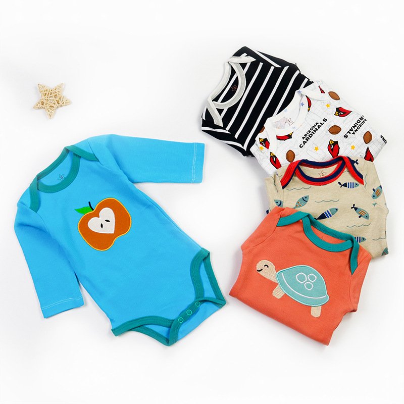 New Born Kid Oversized Baby Grow 100% Cotton Bodysuit Triangle Rompers Muslin Little Girl Pack Of 5