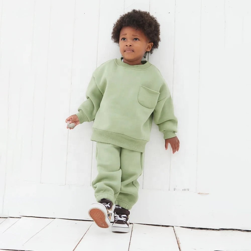 Wholesale Custom Brand Design Fleece Cotton Autumn Spring Baby Boy Clothes