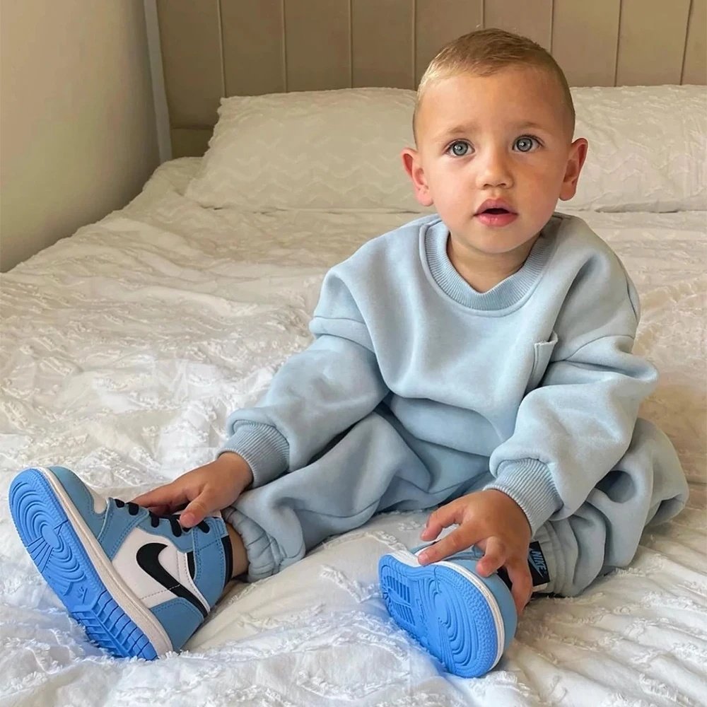Wholesale Custom Brand Design Fleece Cotton Autumn Spring Baby Boy Clothes