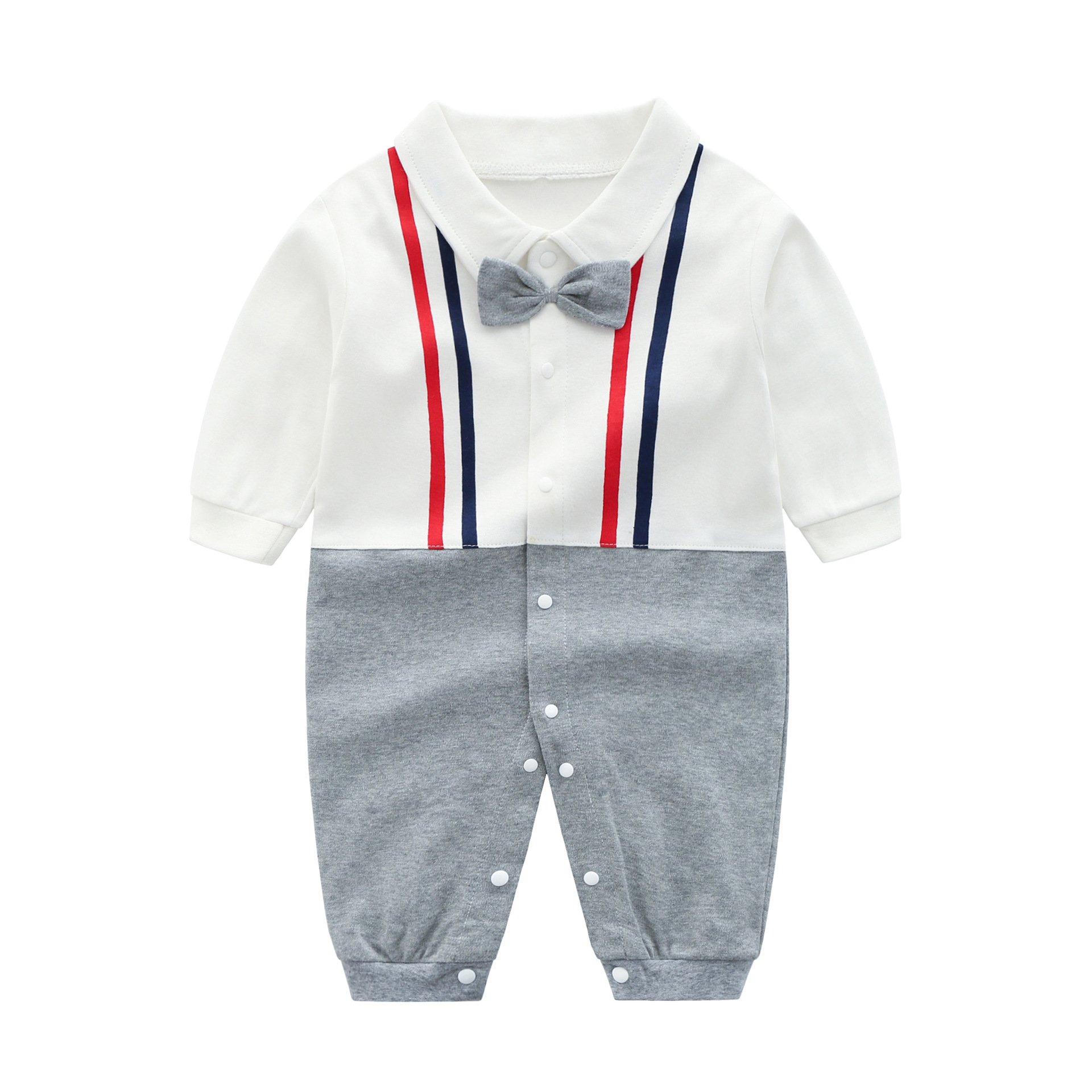Wholesale Spring Cotton Long Sleeved Animal Jumpsuit Romper Crawling Suit For Newborn Baby Clothes