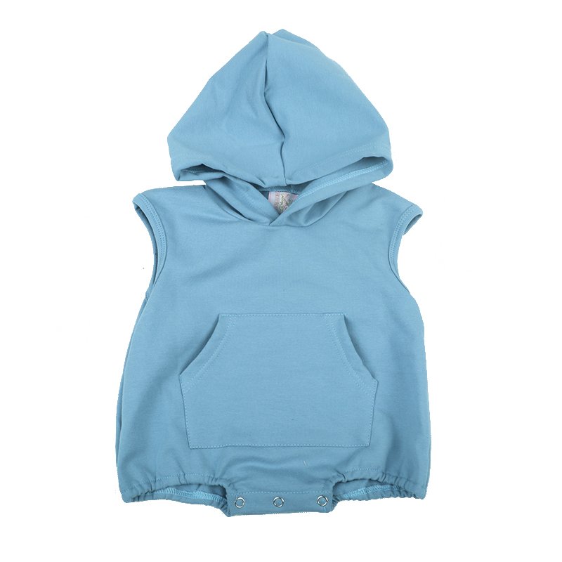 Newborn baby Baby girl and boy Sleeveless Solid color cashmere jumpsuits tracksuit with hat romper
