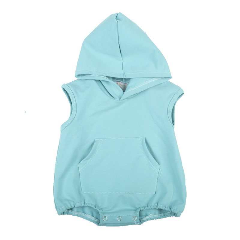 Newborn baby Baby girl and boy Sleeveless Solid color cashmere jumpsuits tracksuit with hat romper