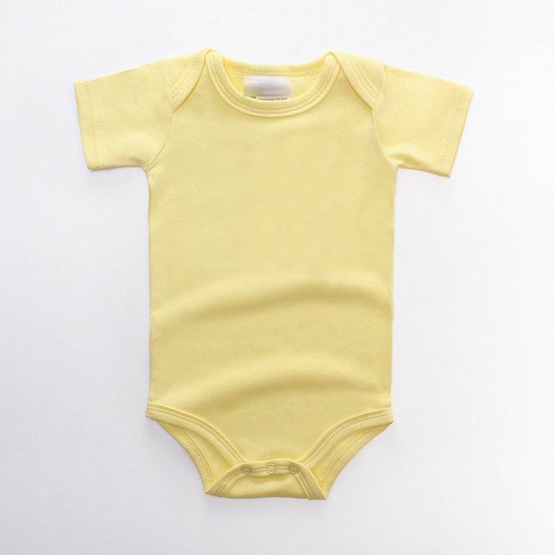 Plain Baby Romper Jumpsuit Cotton Knitted Newborn Baby Clothes Romper Short Sleeve Baby Romper Bodysuit