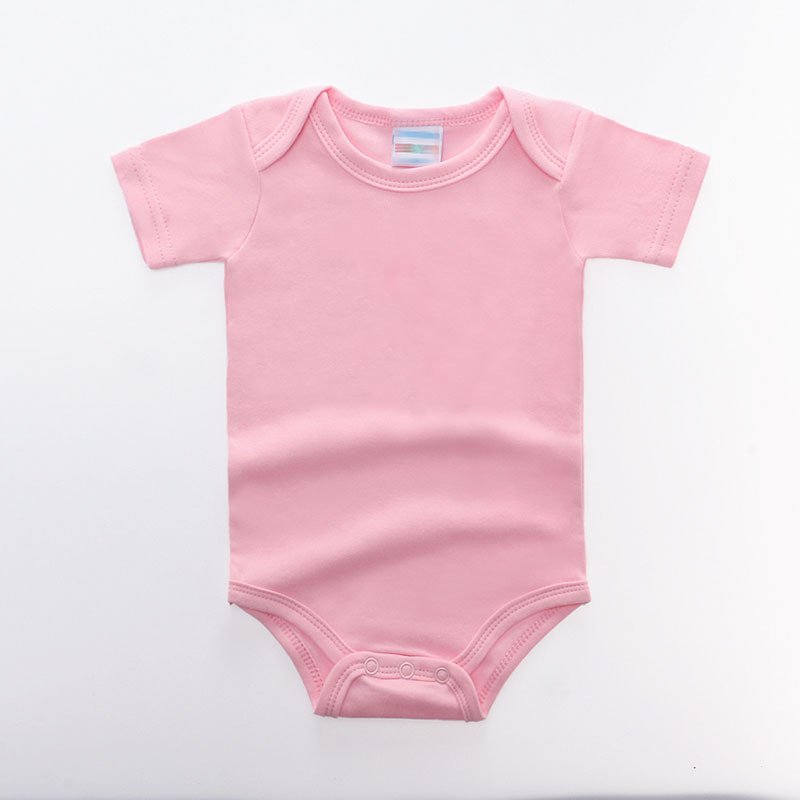 Plain Baby Romper Jumpsuit Cotton Knitted Newborn Baby Clothes Romper Short Sleeve Baby Romper Bodysuit