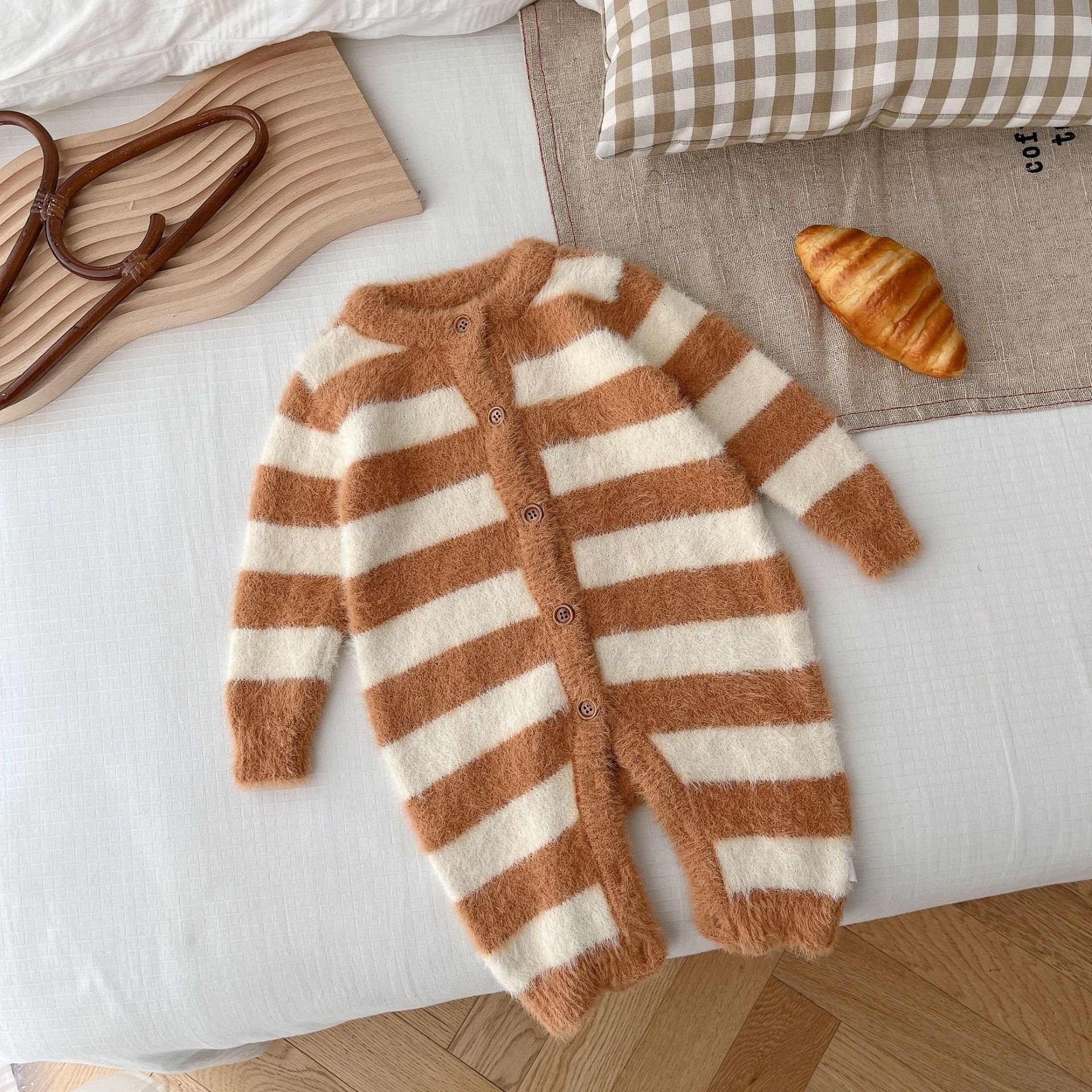 Winter Autumn Baby Girls Boys Romper Stripe Long Sleeve Newborn Baby Jumpsuit One Piece Outfit Baby Clothes