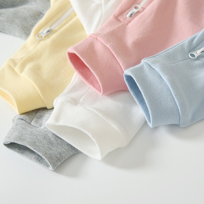 Purorigin Free Sample OEM 100% Cotton Newborn Baby Clothes Romper Baby Boys' Rompers Zipper Long-Sleeved Casual Baby Romper
