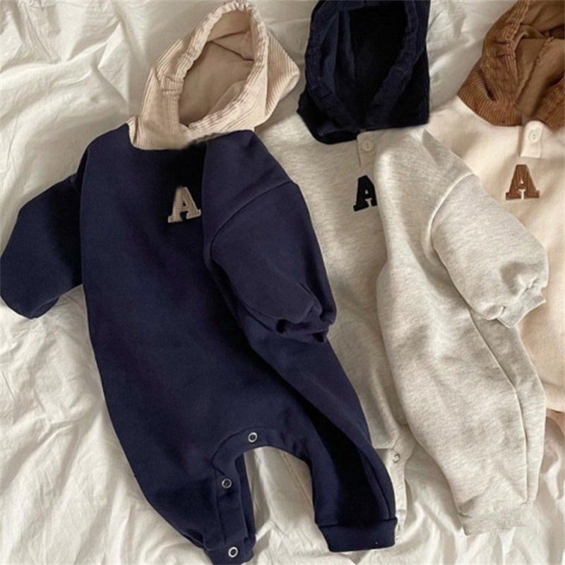 Custom logo Wholesale cotton kids jumpsuit baby baby romper set baby fleece winter clothing bodysuit for onesie