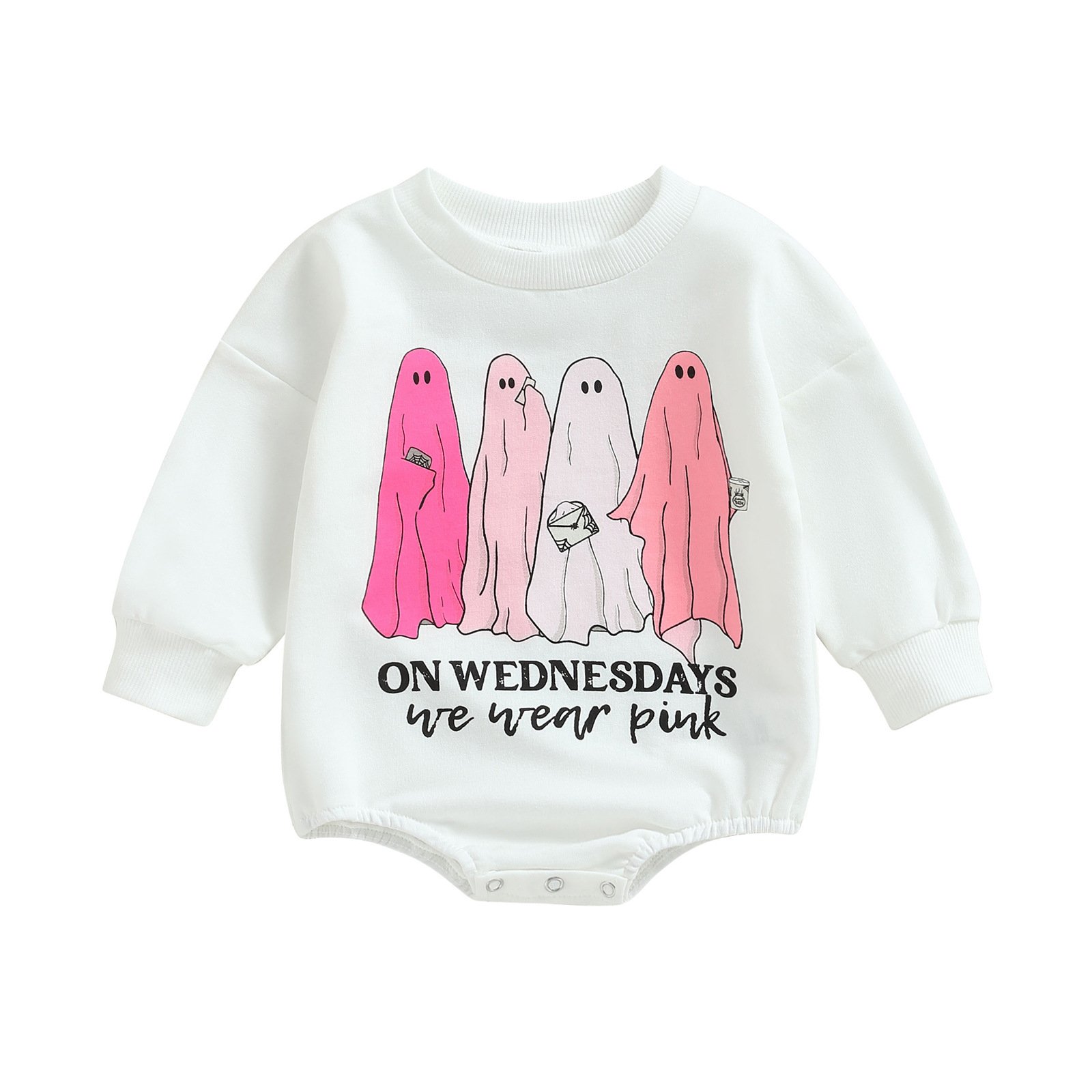 Factory Wholesale Newborn Romper Halloween Print Baby Clothes Jumpsuit Cotton Long Sleeve Rompers