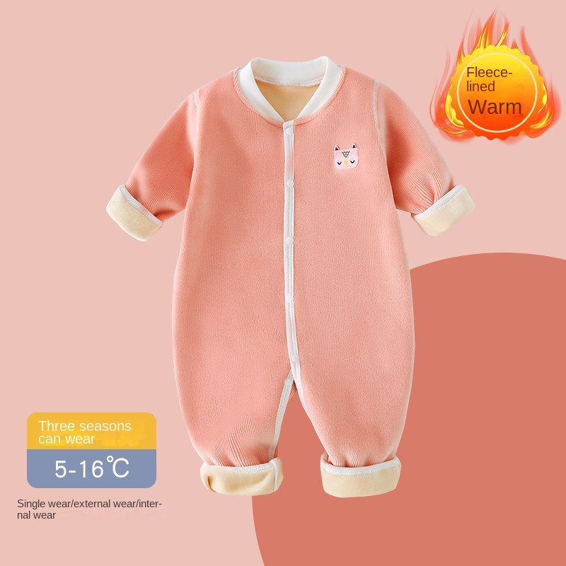 Baby Clothes Autumn And Winter With Wool Thickened Warm Go Out Men Women Clothing Newborn Clothin