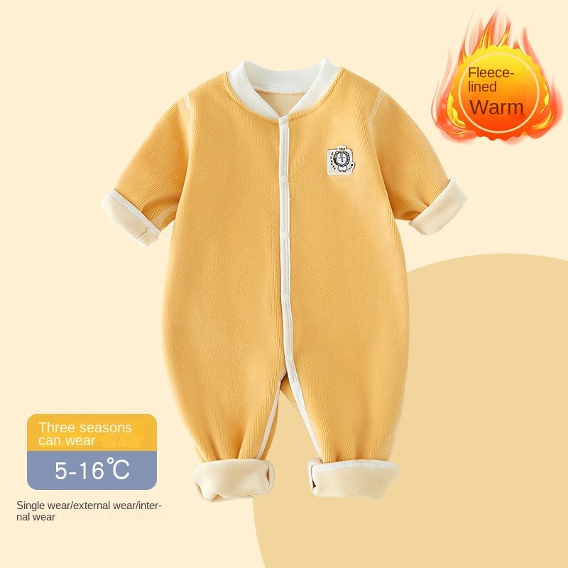 Baby Clothes Autumn And Winter With Wool Thickened Warm Go Out Men Women Clothing Newborn Clothin