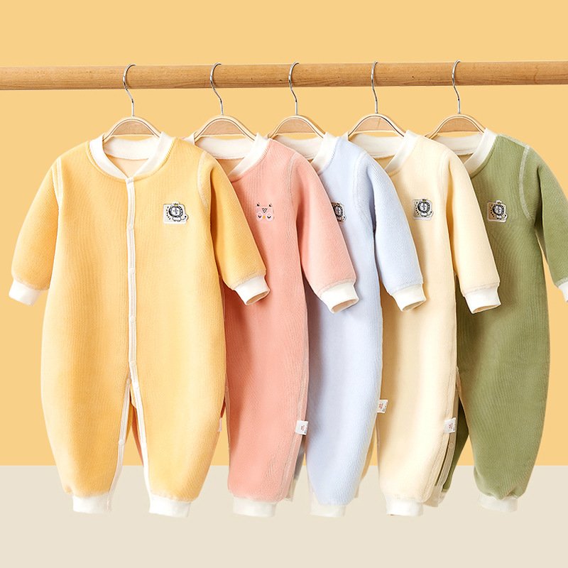 Baby Clothes Autumn And Winter With Wool Thickened Warm Go Out Men Women Clothing Newborn Clothin