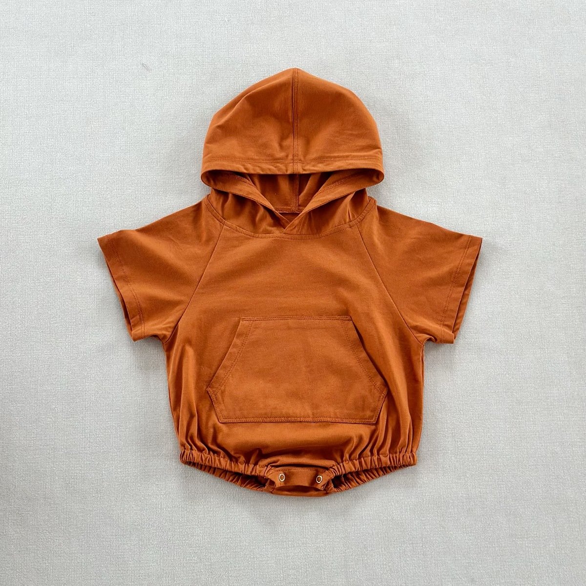 Hooded Short Sleeve Baby Romper