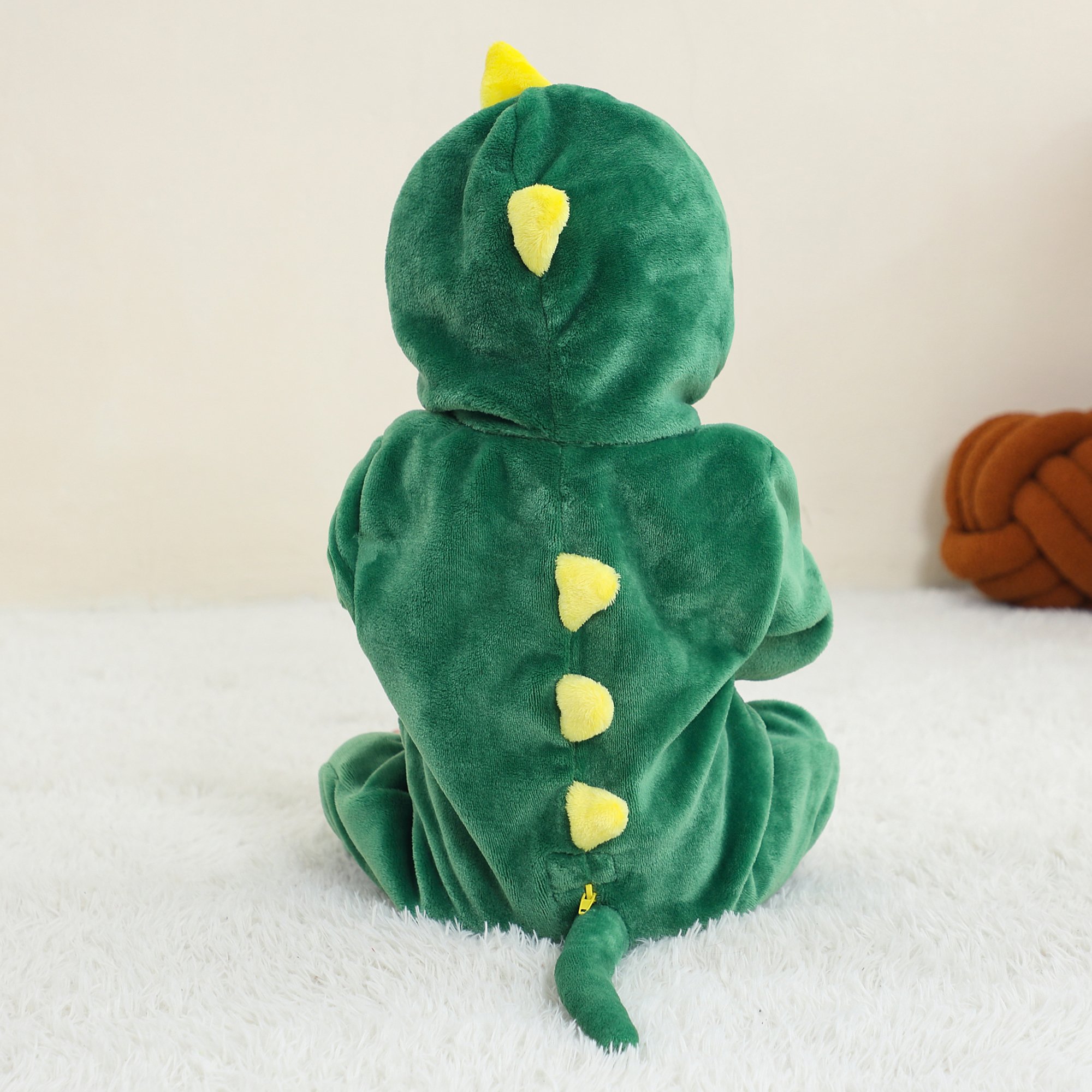 Michley wholesale halloween green dinosaur baby jumpsuit baby boys girs clothes for 0-3y winter baby rompers