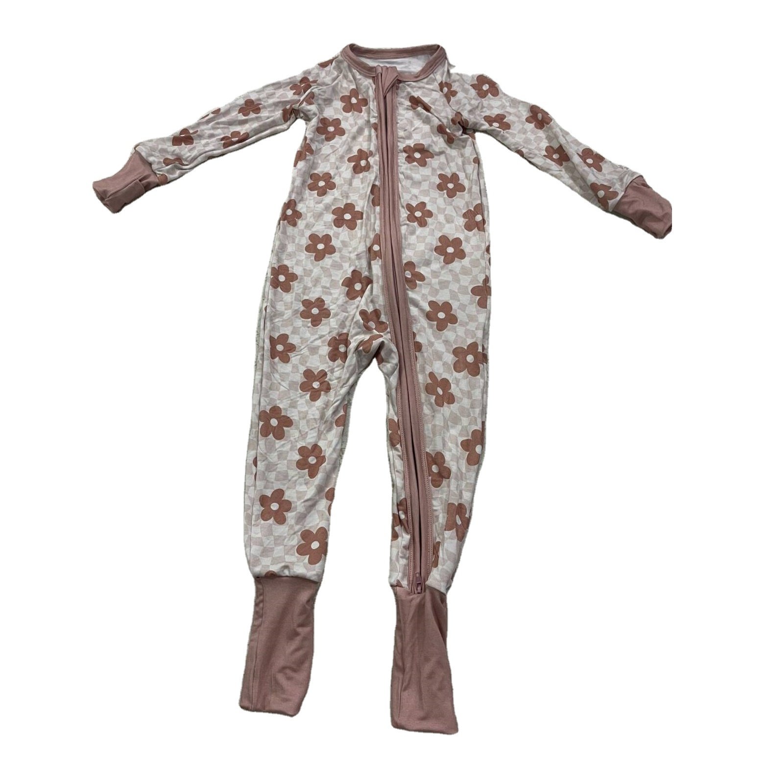 Custom Print Bamboo Newborn Baby Infant Zipper Clothes Onesie Rompers Bamboo Toddler Pajamas bamboo