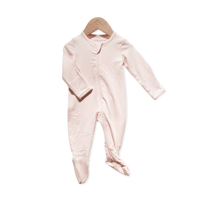 Wholesale Custom Bamboo Fabric long Sleeve One Piece Pajamas Clothes Baby Sleepwear Boy Girl Zipper Romper