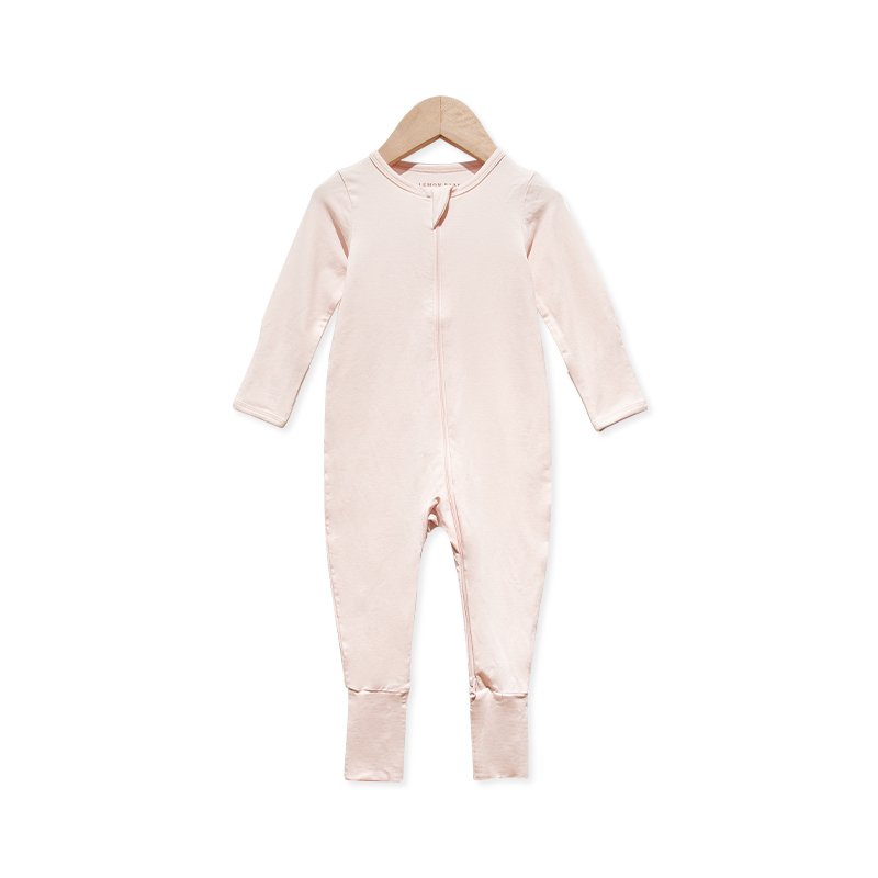 Wholesale Custom Bamboo Fabric long Sleeve One Piece Pajamas Clothes Baby Sleepwear Boy Girl Zipper Romper
