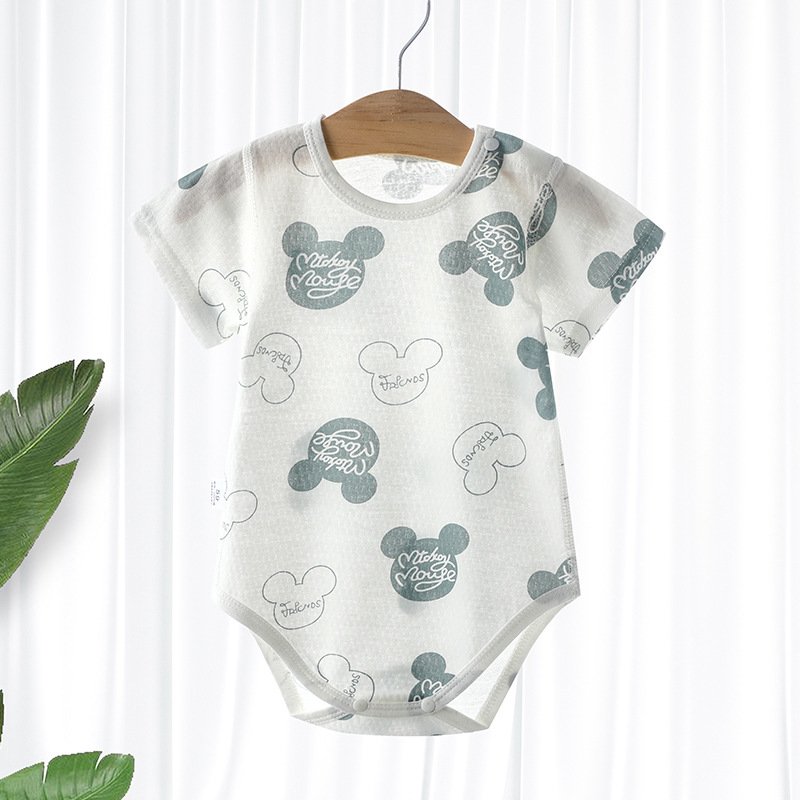 Baby cotton clothes summer short-sleeved crawl suit baby triangle jumpsuit Boys Girls Baby Rompers