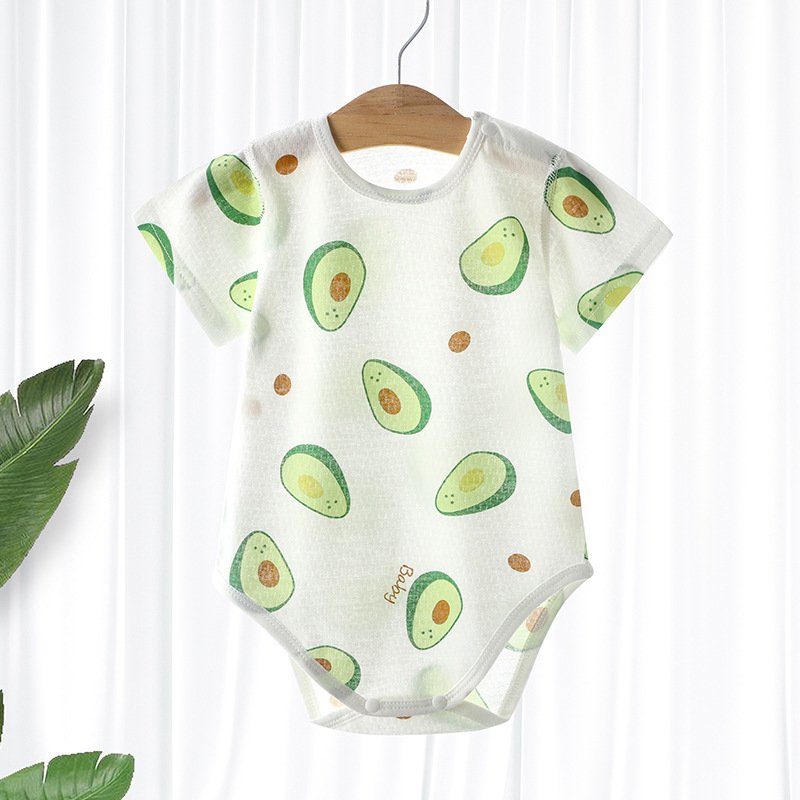 Baby cotton clothes summer short-sleeved crawl suit baby triangle jumpsuit Boys Girls Baby Rompers