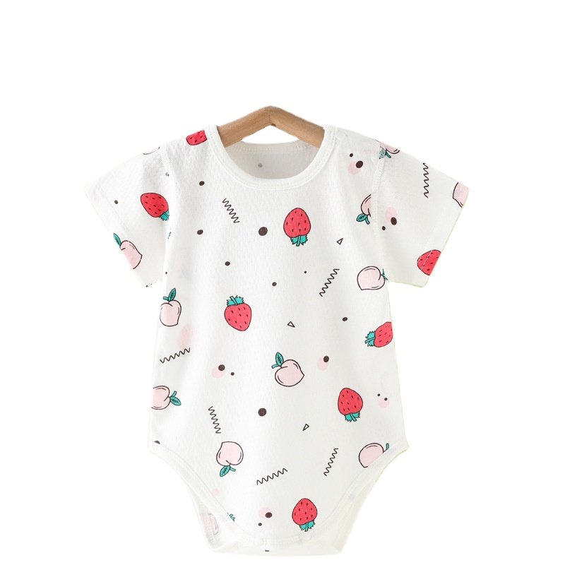 Baby cotton clothes summer short-sleeved crawl suit baby triangle jumpsuit Boys Girls Baby Rompers
