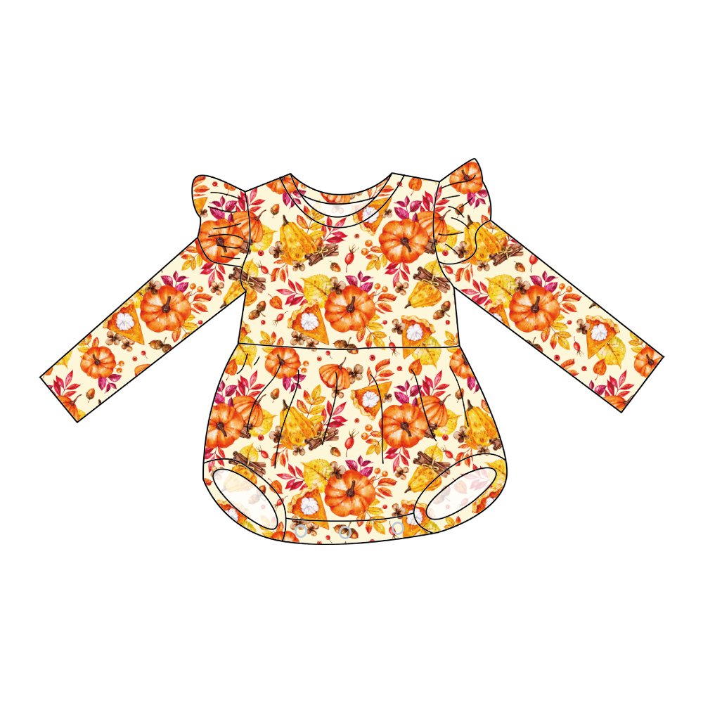Qingli OEM Hot Sale Waffle Long Sleeve Bubble Girl Romper Ribbed Baby Romper