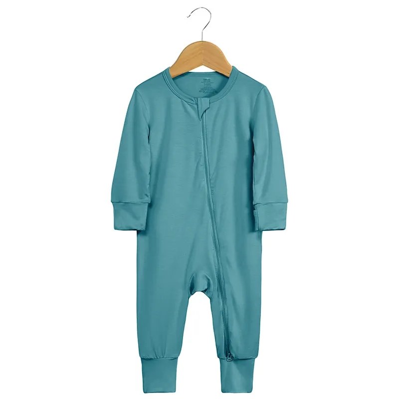 20099 Bamboo Baby Romper Double Zipper Custom Print Clothing Newborn Infant Pajamas Bamboo Baby Clothes Baby Rompers Wholesale