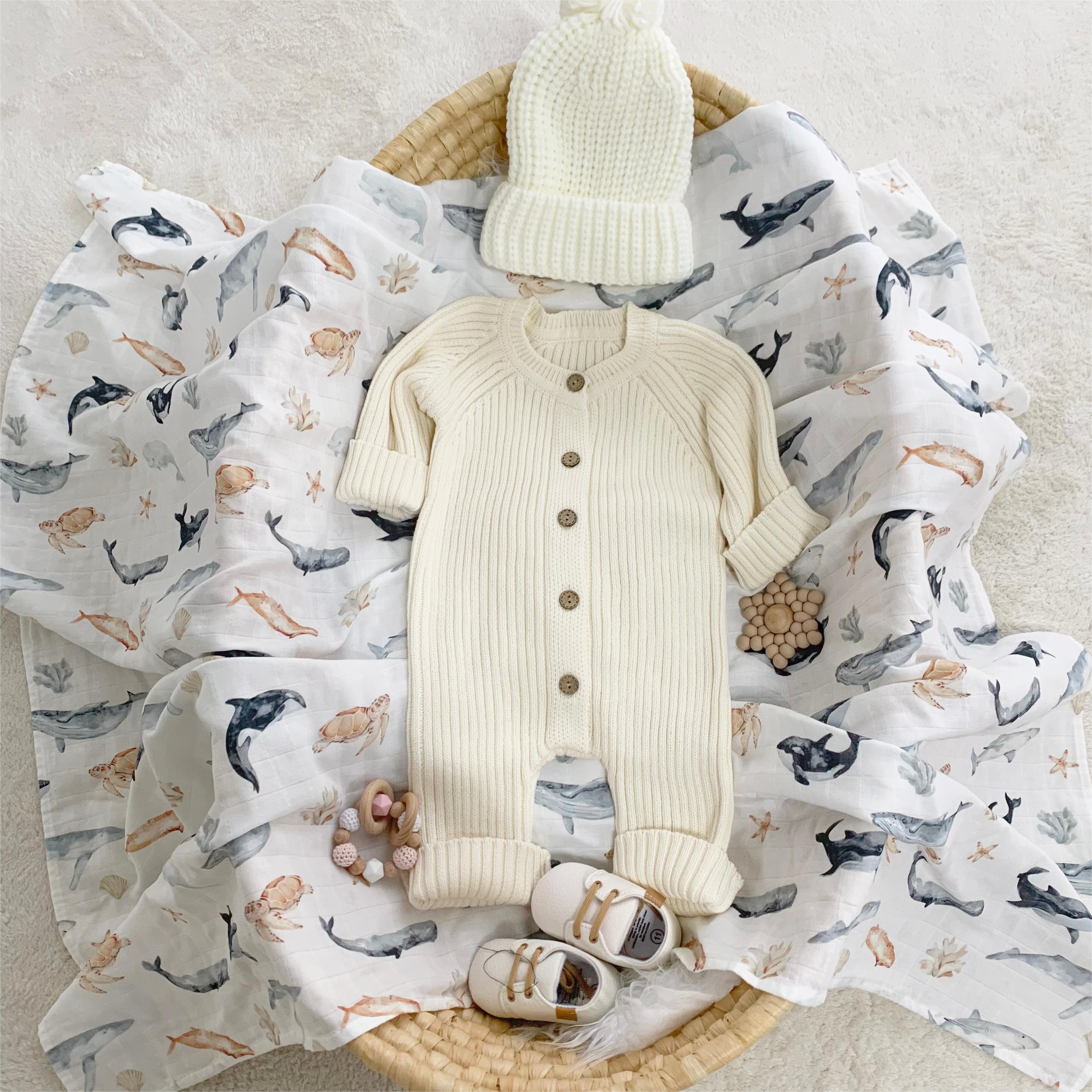 Baby autumn jumpsuit infant long sleeve button body suit rompers baby knitted jumpsuits winter