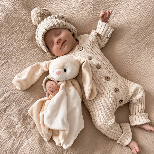 Baby autumn jumpsuit infant long sleeve button body suit rompers baby knitted jumpsuits winter