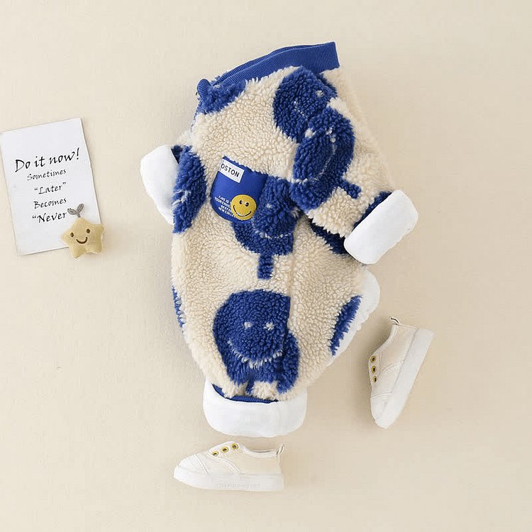Baby Smiley Fleece Lined Warm Romper clothes
