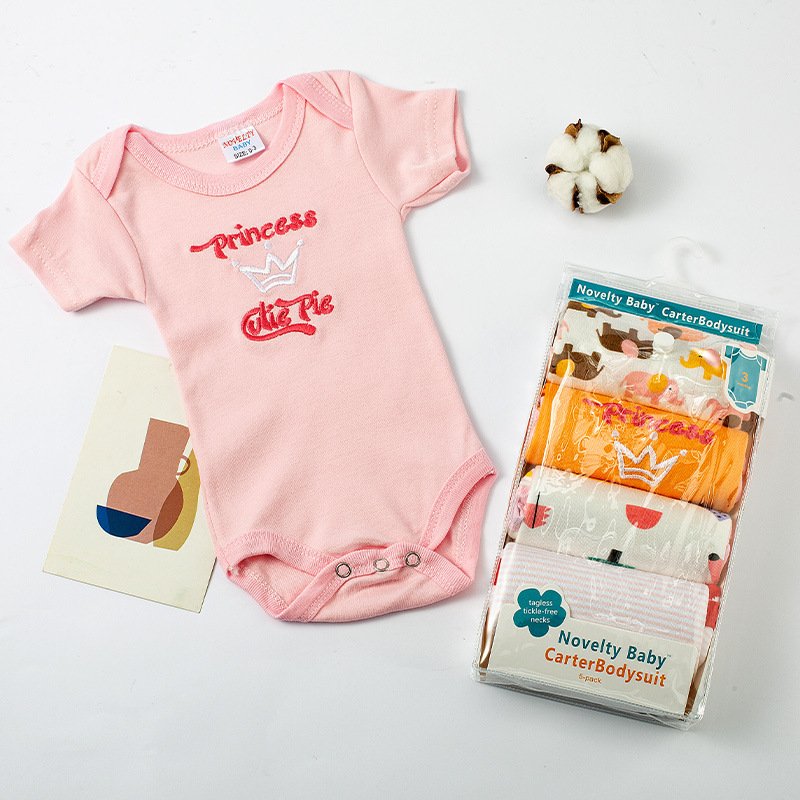 Wholesale 5PCS Per Bag New Born Infant Clothes Jumpsuit 100% Cotton Boy Girl Baby Bodysuit Baby Rompers